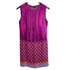 NWOT Nanette Lepore Women's Silk Embroidered Cocktail Party Purple Dress Size 6